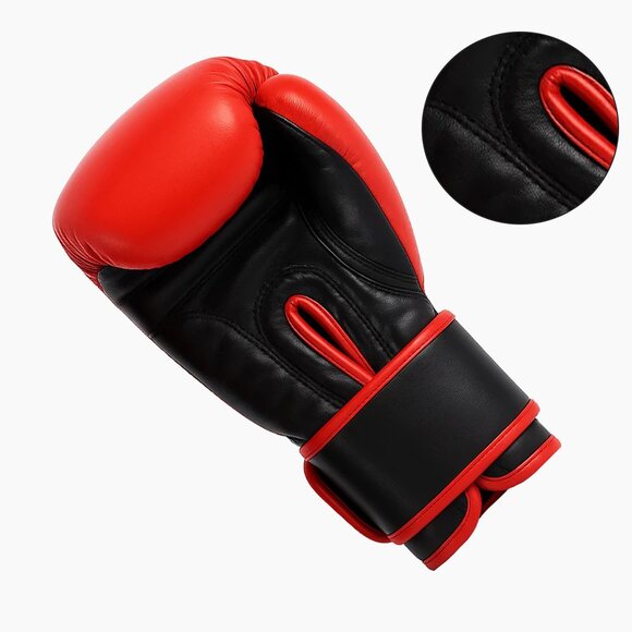 Stellman Heavy Hitter Red Boxing Gloves Training Sparring Punching Fight Gear - Picture 3 of 6